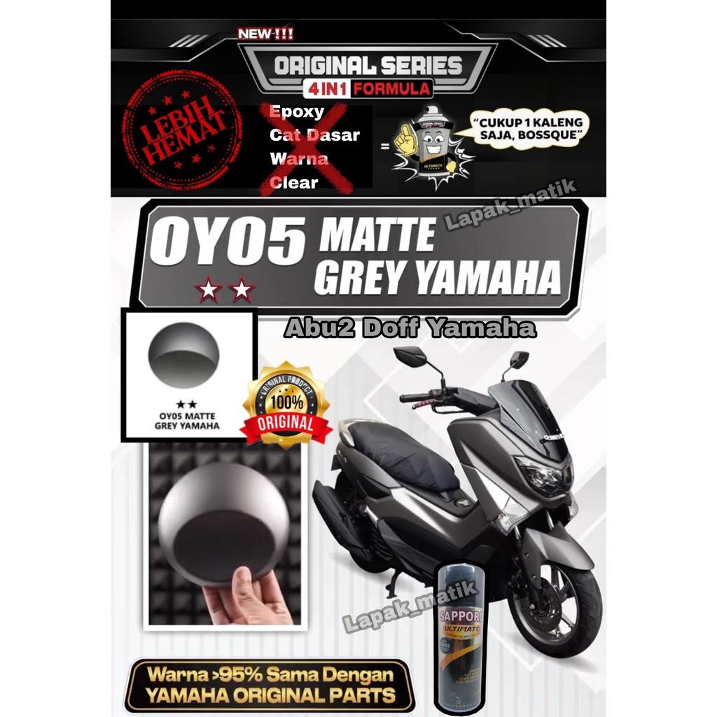 Pilok Sapporo Ultimate ABU ABU DOFF MATTE GREY YAMAHA OY05 OYO5 0Y05