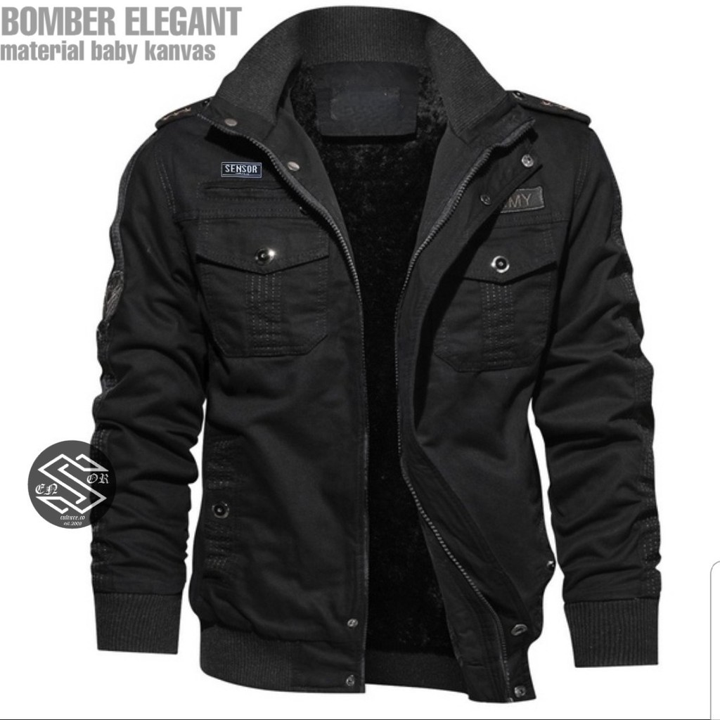 Jaket pria - Jaket bomber pria Trendy SENSOR Original - Jaket Pria NEW Outdoor Camvas Elegant