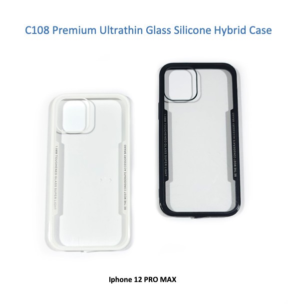 C108 Iphone 12 / 12 PRO / 12 MINI /  12 PRO MAX Ultrathin Glass SIlicone Premium Case Softcase
