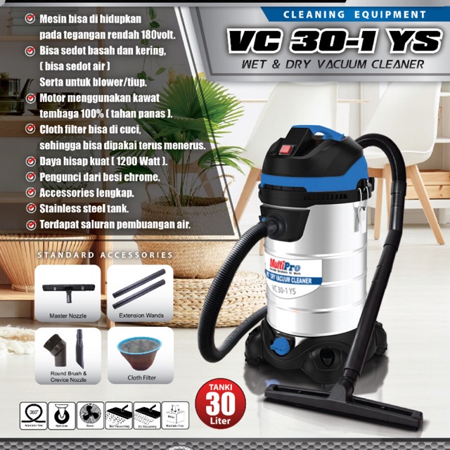 Vaccum Cleaner Multipro VC30-1 YS Wet And Dry
