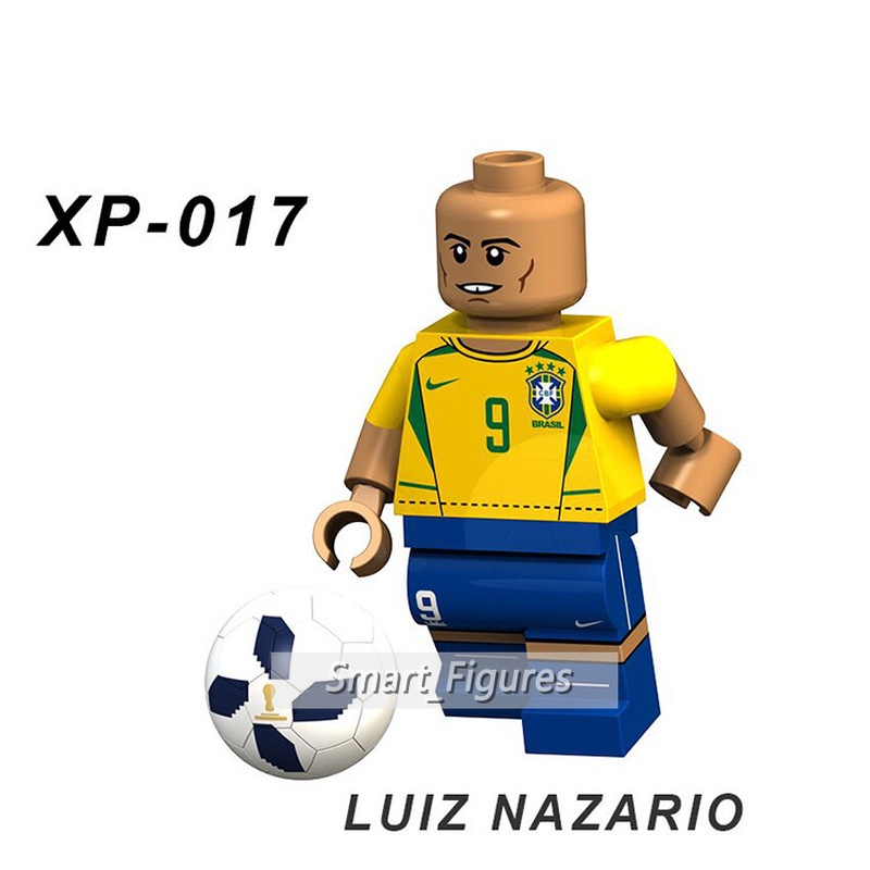 Kt1003 Mainan Balok Bangunan Mini Figure Neymar Beckham Qatar Modric Cavani Untuk Hadiah