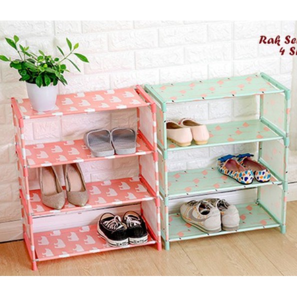 Rak Sepatu 4 Tingkat Rak Sepatu Susun Rak Susun Serbaguna Shoe Rack 4 Tier Shopee Indonesia