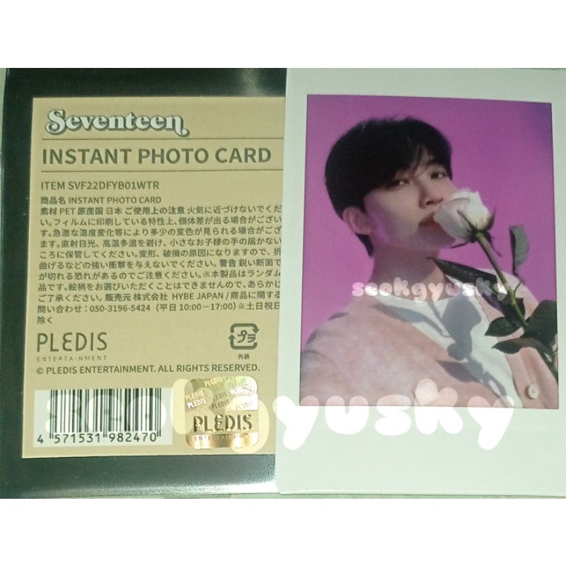 Instant photocard polaroid instax cheki hanabi seventeen jeonghan bunga [BACA DESKRIPSI]