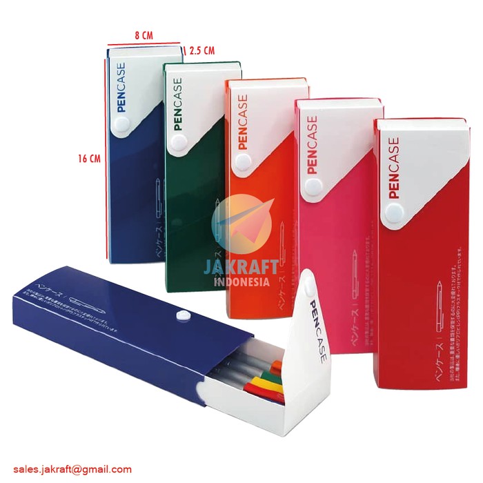 

Kotak Pensil Slide Pen Pencil Case Button Warna Tebal Berkualitas