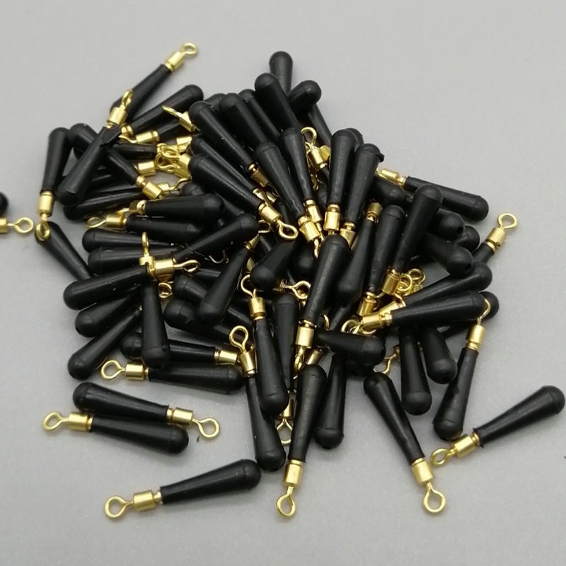 10pcs Holder Apung Pancing Bahan Karet Tembaga Rotasi 360 Derajat