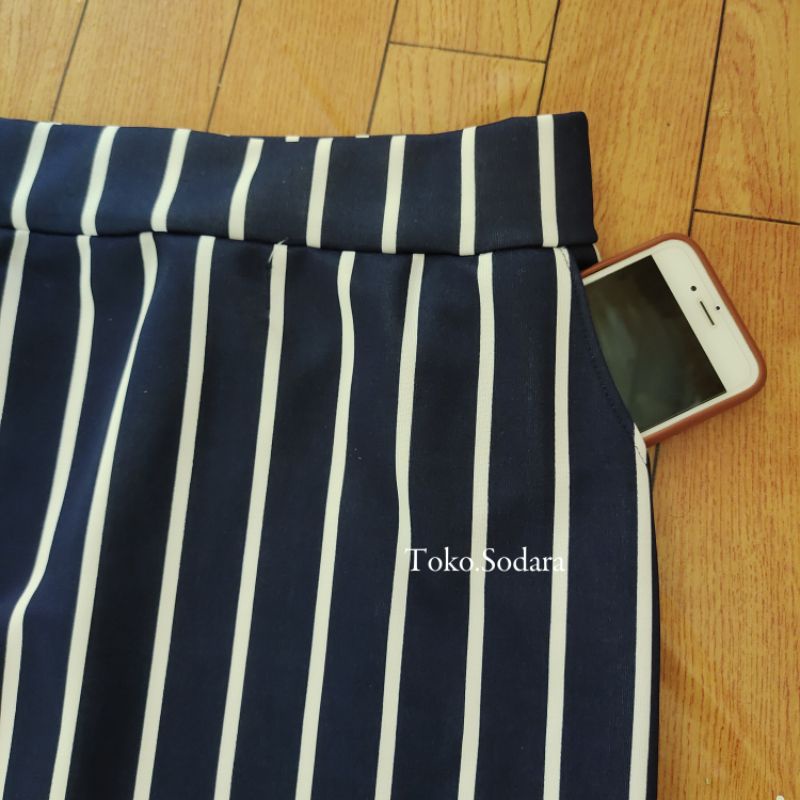 Rok Span Scuba Salur Tebal // Rok Kerja Ada Saku // Rok wanita murah