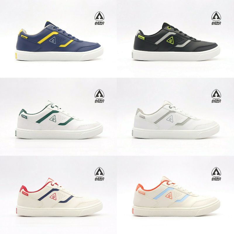 [ ORIGINAL 100% ] Aerostreet 37 - 45 Tokyo Series - Navy / Hitam / Putih Army / Putih Natural Merah