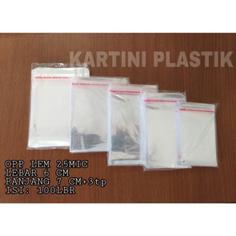 

Plastik OPP LEM 6x7 Tebal : 25mic