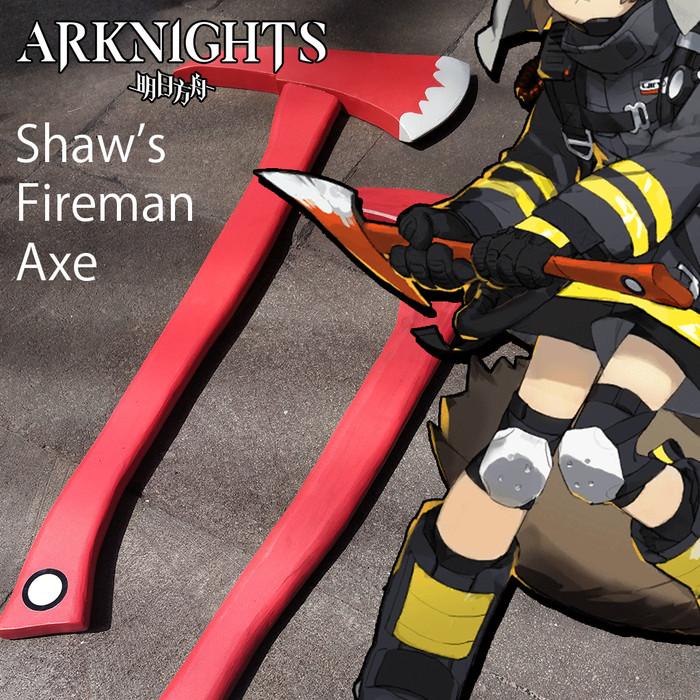 Kostum Fireman Axe Kapak Mainan Tumpul Busa Hati Arknights Cosplay Prop Shaw