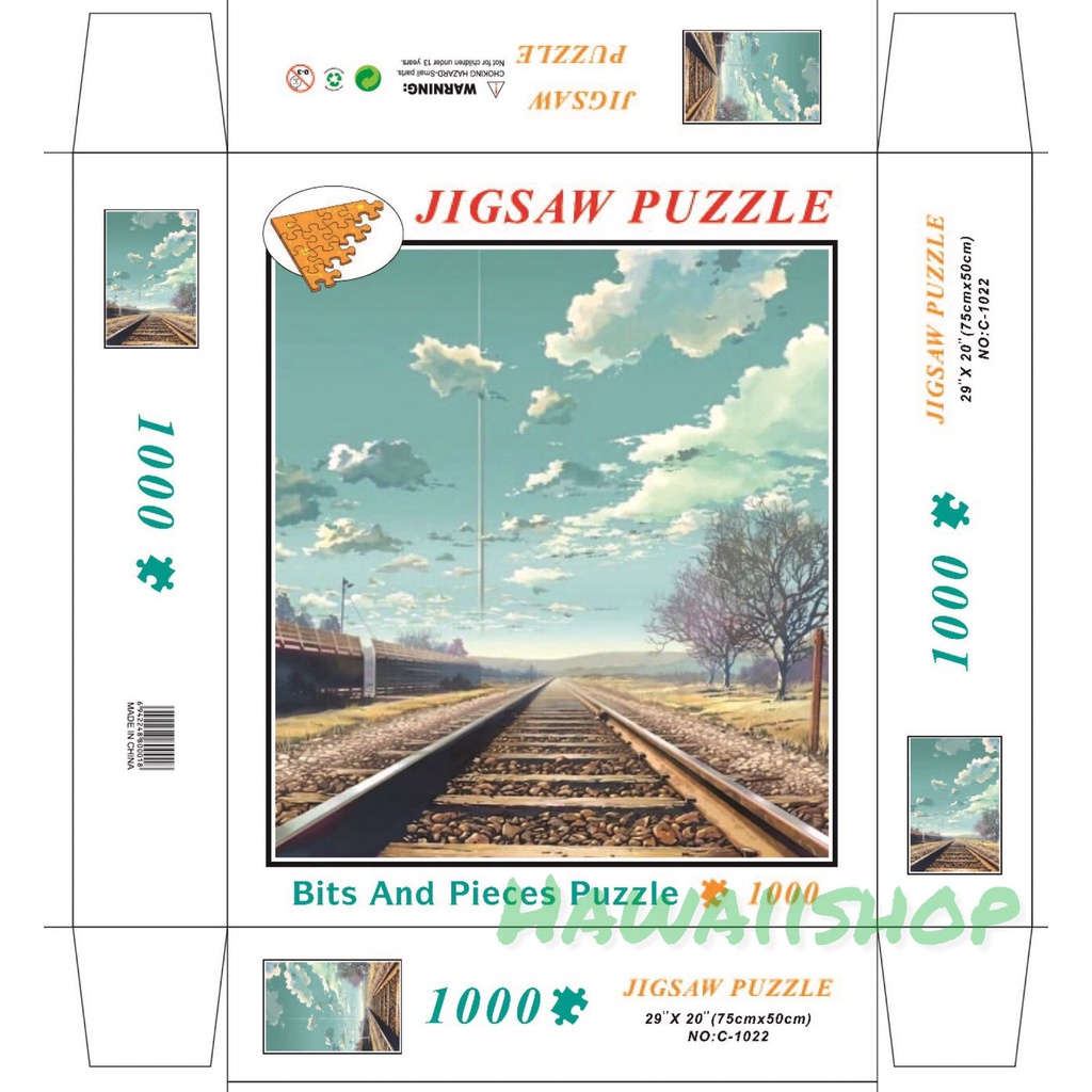 Puzzle Jigsaw 1000 pcs Uk.75x50cm - Train road