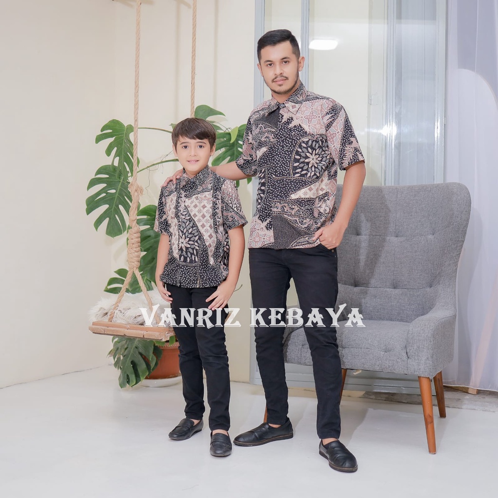 KEMEJA BATIK DEWASA COUPLE ANAK PRIA / BATIK PRIA COUPLE ANAK / BATIK ANAK COUPLE AYAH