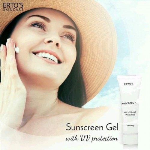 Sunblock Wajah Ertos Sunscreen Gel - Sunblock UV Protection-Tabir Surya Original Sunblock Muka