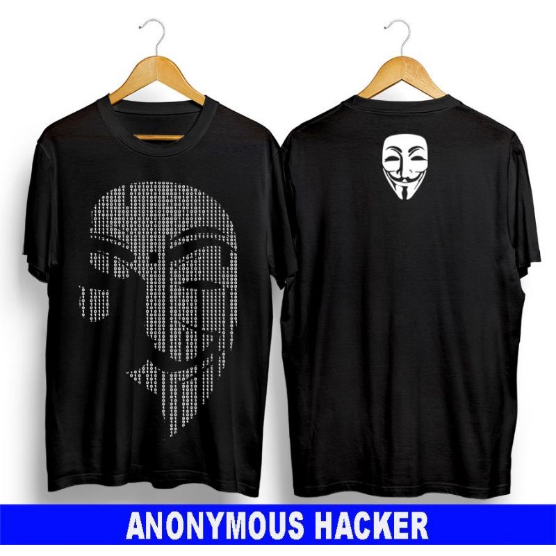 Kaos Pria Distro Anynomous Hacker / Baju Kaos Pria / T-shirt Pria Murah / Pakaian Pria "Best Seller"