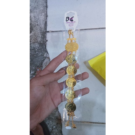 Koin Lapis Emas / Gelang Koin /1pasang