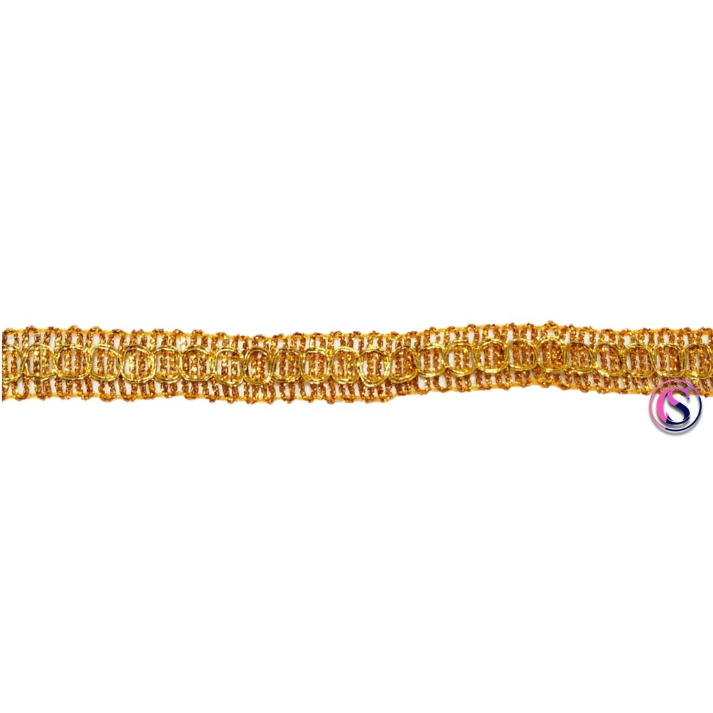 Renda emas / renda mas 826 (1.5 cm) 17 yard / renda kecil