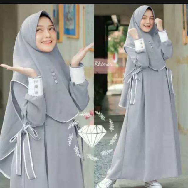 Nesa dress, satu set sama kerudung