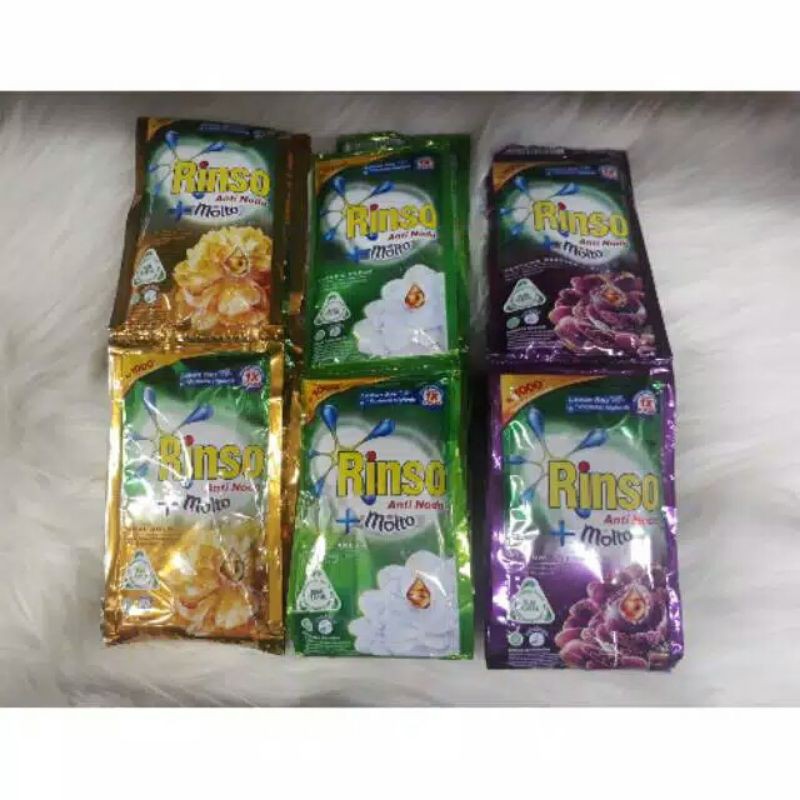 RINSO CAIR SACHET 40 ML ISI 6 SACHET deterjen cair