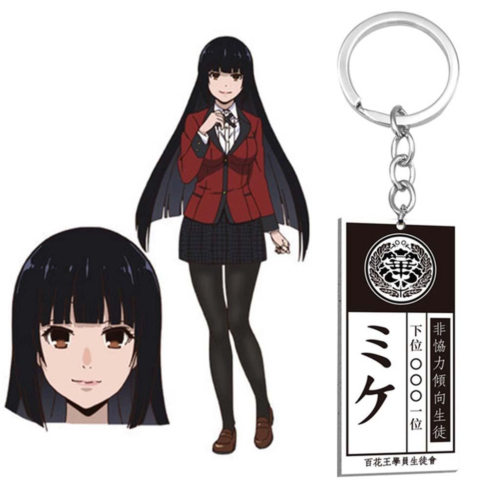 [Elegan] Gantungan Kunci Unisex Acrylic Compulsive Gambler Yumeko Jabami Mary Key Ring