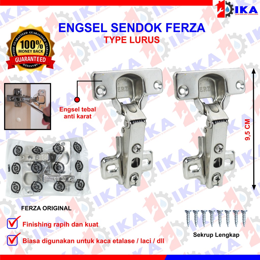 Engsel Sendok FERZA ORIGINAL Slow Motion Soft Close Hidrolik / Engsel Lemari 35MM ENGSEL SENDOK MOTION CLOSE LURUS SETENGAH FULL BUNGKUK