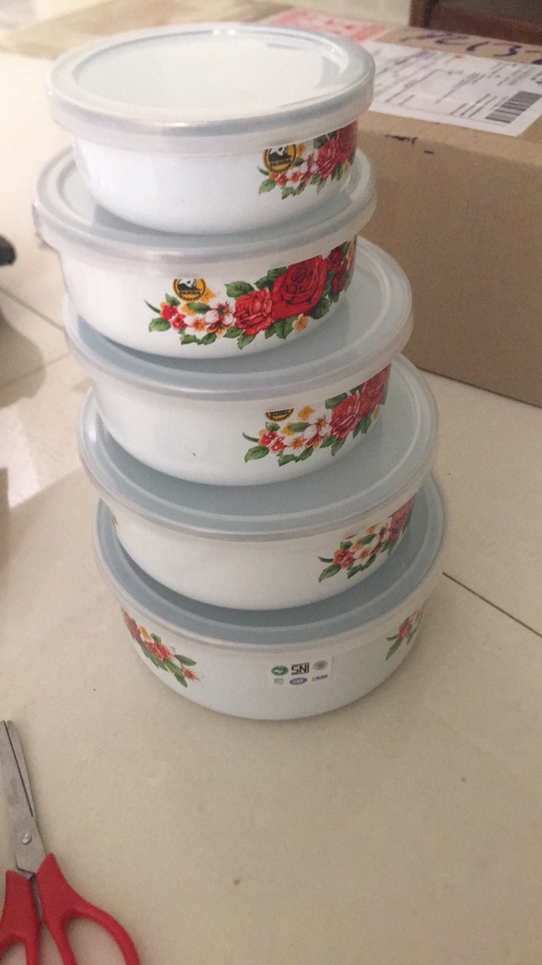 Rantang 5 Pcs Motif/ Mixing Bowl Maspion 5pcs