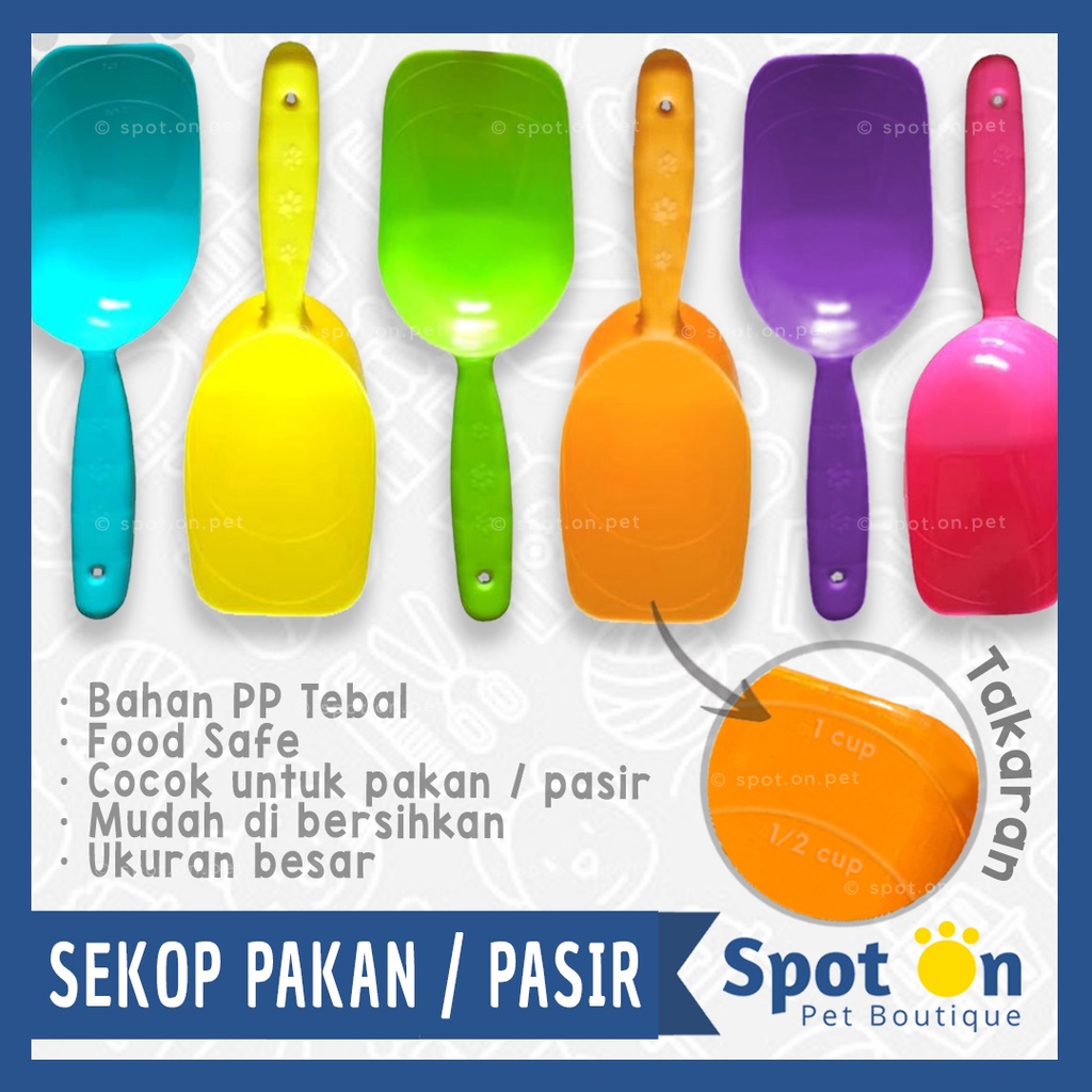 Sekop / Sendok Pakan Takar Makanan Hewan | Pet Food Scoop | Takaran Makanan Anjing Kucing Kelinci Burung