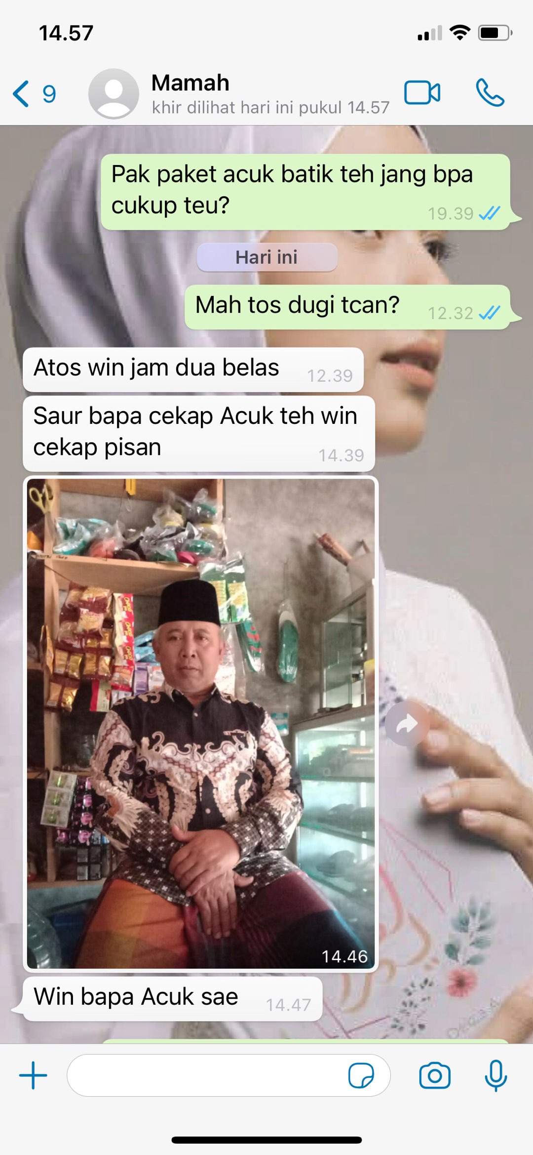 M231 Kemeja Pria Batik Panjang Hitam 1698