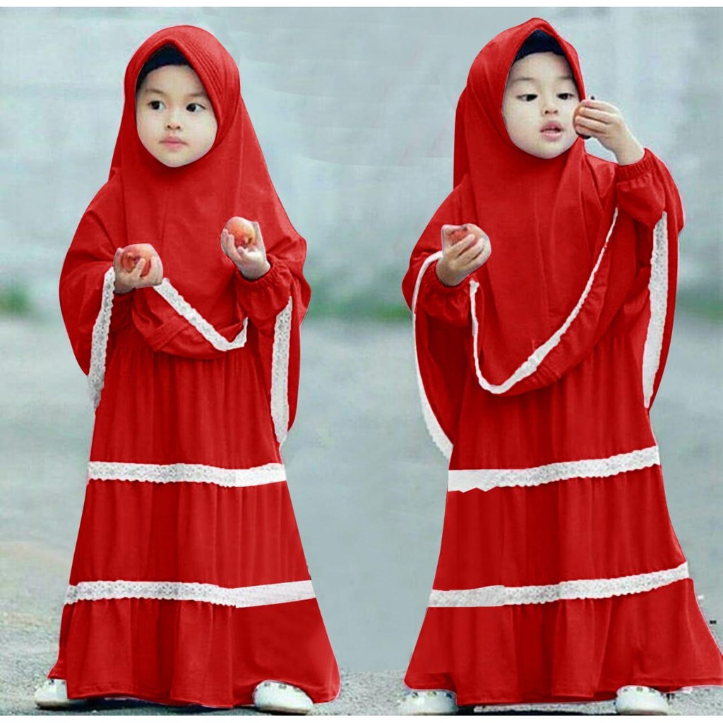 HOPYLOVY SALE Gamis Anak Perempuan | Gamis Lebaran Anak Perempuan | Baju Lebaran Pakaian Muslim Anak Gamis Salvania