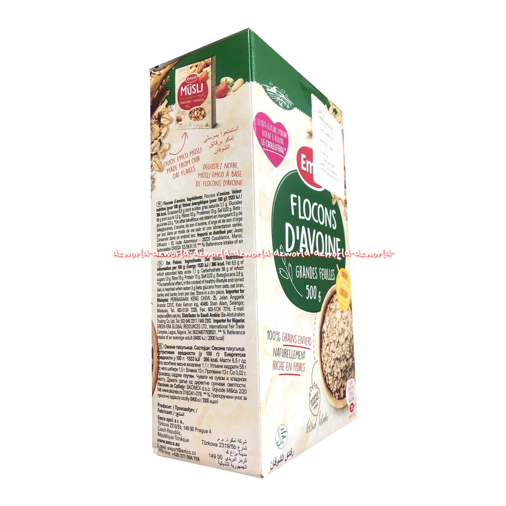 Emco Flocons D'Avoine Grandes Feuilles 500gr Sereal Oat