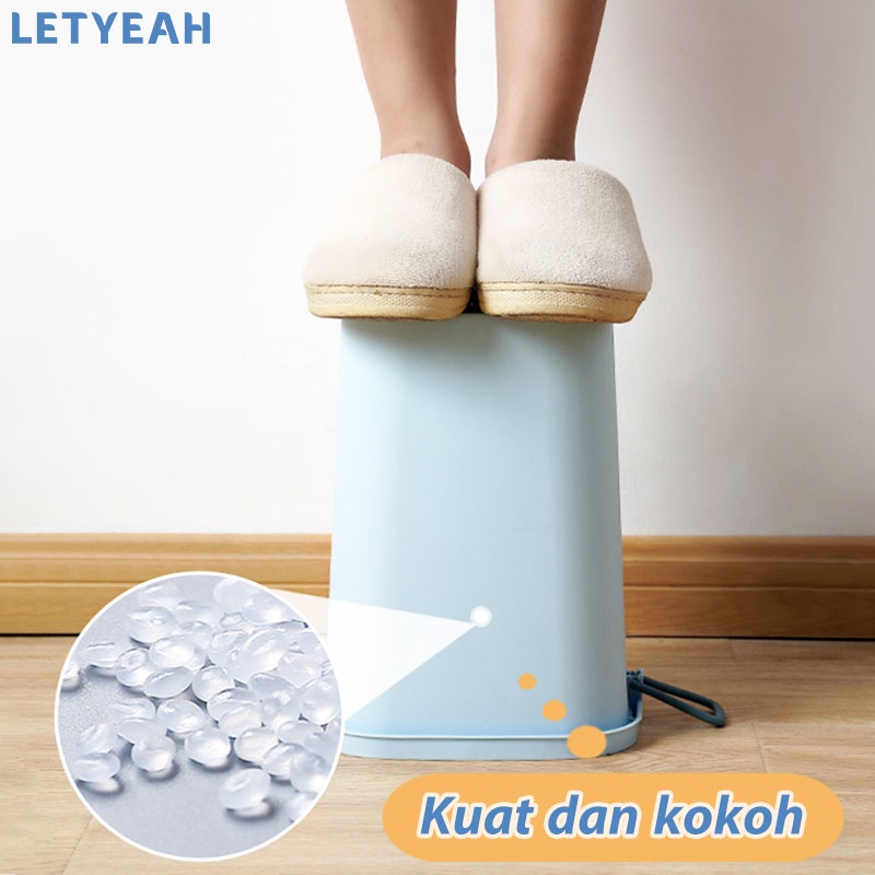 letyeah Tempat sampah kamar aesthetic minimalis dengan tutup / Tong sampah bahan tebal / Trash bin