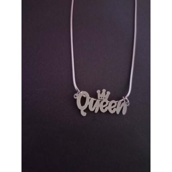 PREMIUM!! KALUNG NAMA QUEEN anti karat