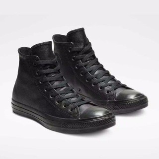 high black leather converse