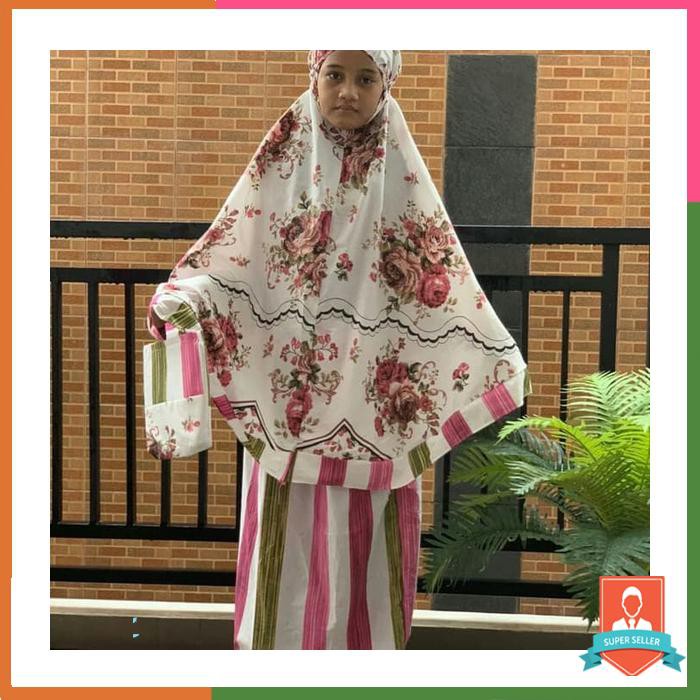 Mukena anak katun jepang pink rh
