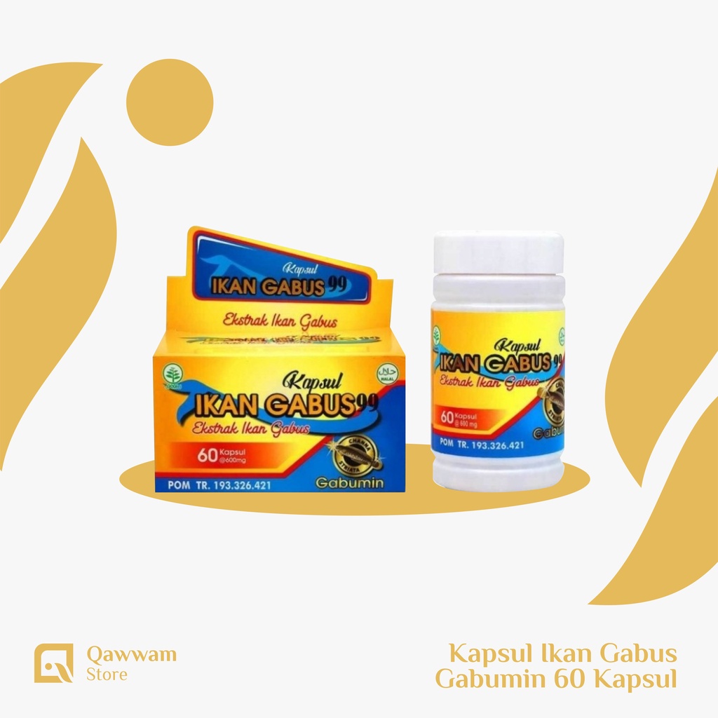GABUMIN Kapsul Ikan Gabus 99 Ekstrak Ikan Gabus Isi 60 Kapsul