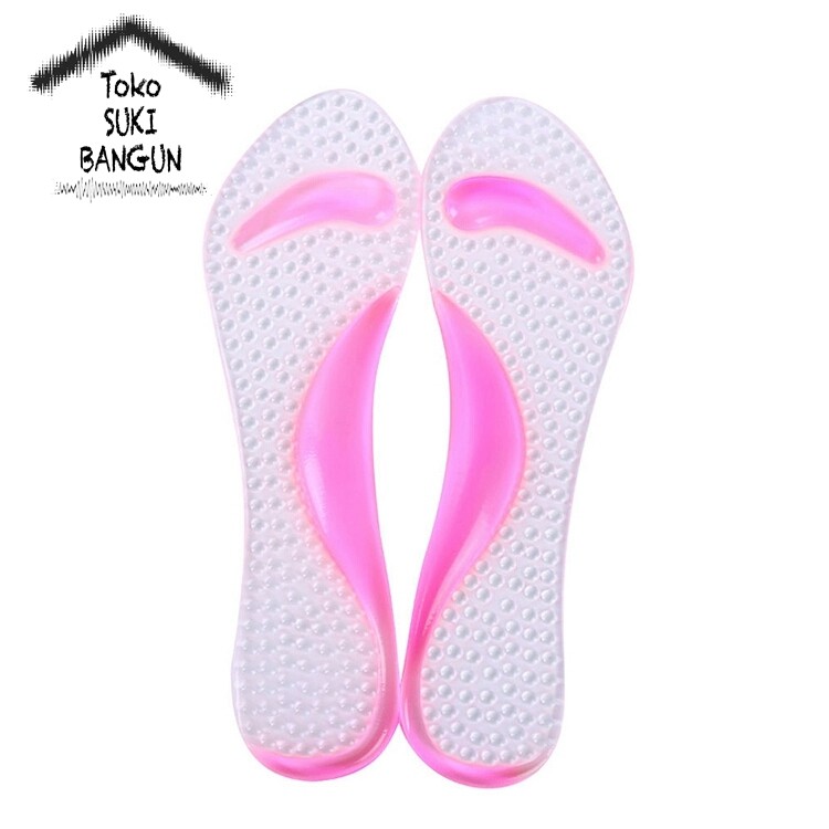 Insole Gel Pad Sepatu / Bantalan Kaki Non-Slip Silicone Support