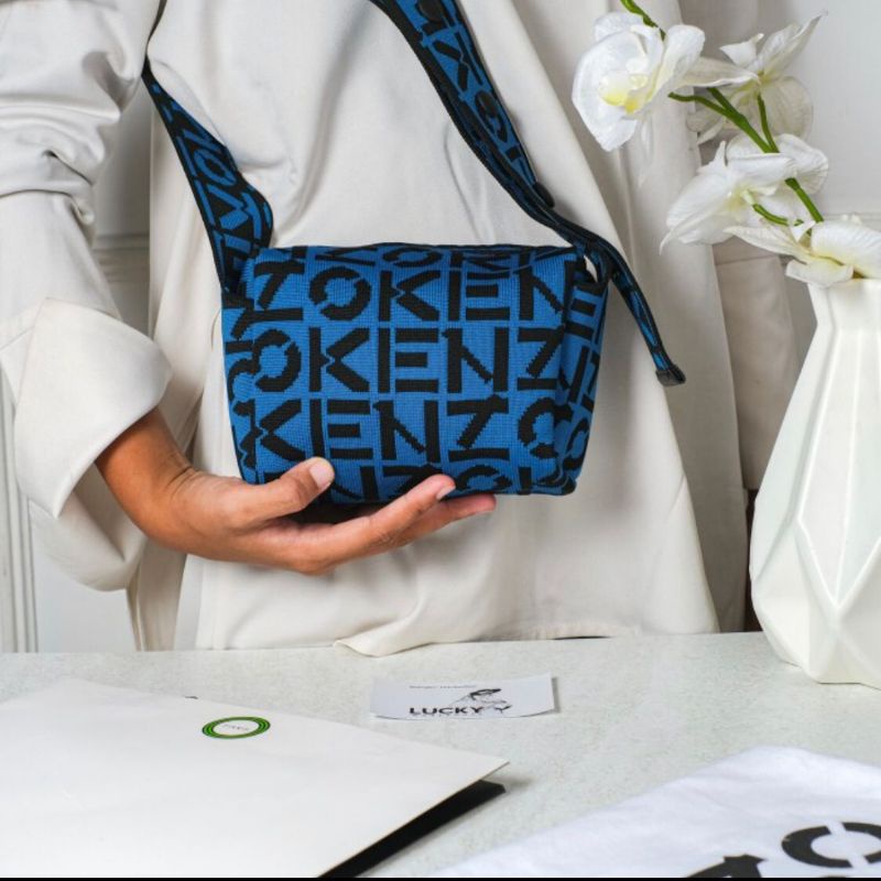 Kenzo Repeat Slingbag In Blue - ORIGINAL 100%