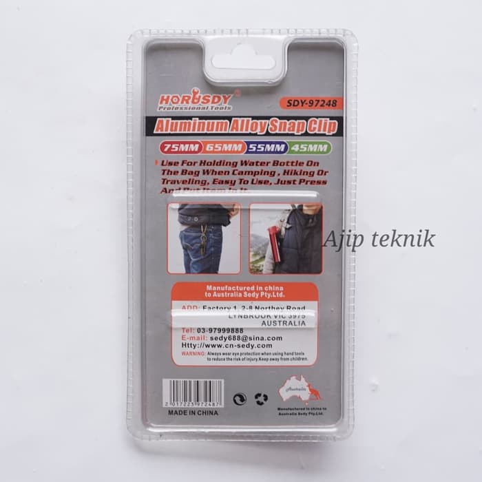 HORUSDY 4pc ( 75mm-65mm-55mm-45mm ) Aluminum Alloy Climbing Carabiner