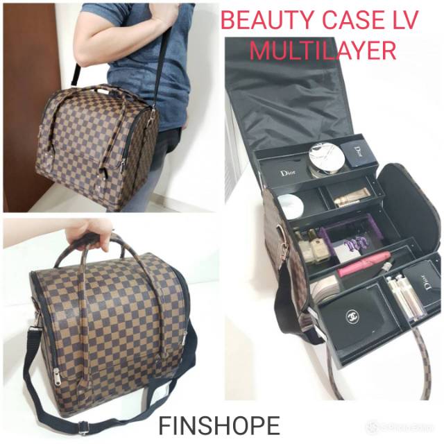 Beauty case LV /  Croco / tas makeup koper makeup