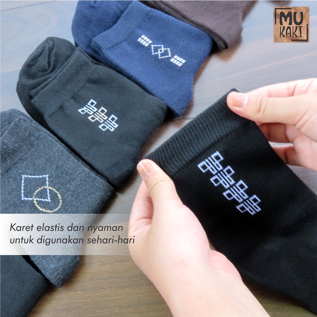 Kaos Kaki Pria Dewasa Kerja Kantor Formal 3/4 Mukaki