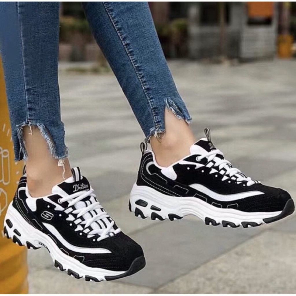 Sepatu Original Skechers Dlites Sure Thing II Sneakers Wanita