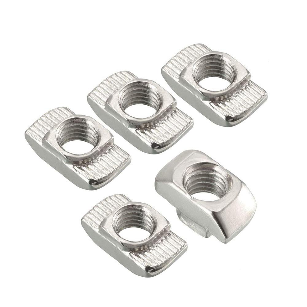Pengencang Mur QUINTON M3-M8 Untuk Seri 2020 3030 4040 4545 Perbaikan Rumah Profil Aluminium T-Slot Baja Karbon