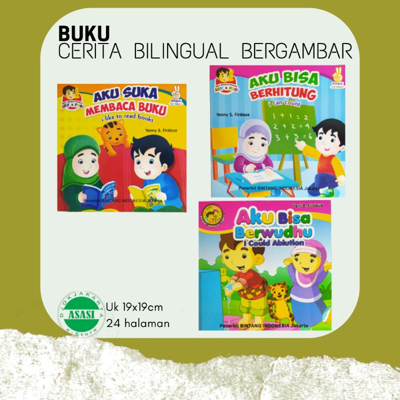 Jual BUKU CERITA ANAK BERGAMBAR BILINGUAL/2 BAHASA FULL WARNA | Shopee ...