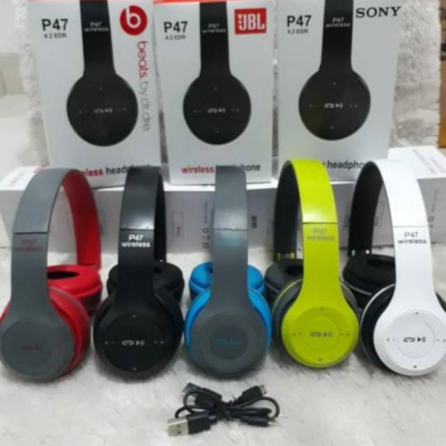 Headset hansdfree bluetooth P47 mega bass