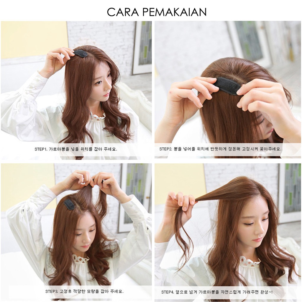 Jepit Hair Bump It / Bumpit / Penambah Volume Rambut Sanggul / Alat Sasak Rambut (2pcs/set) kimiko