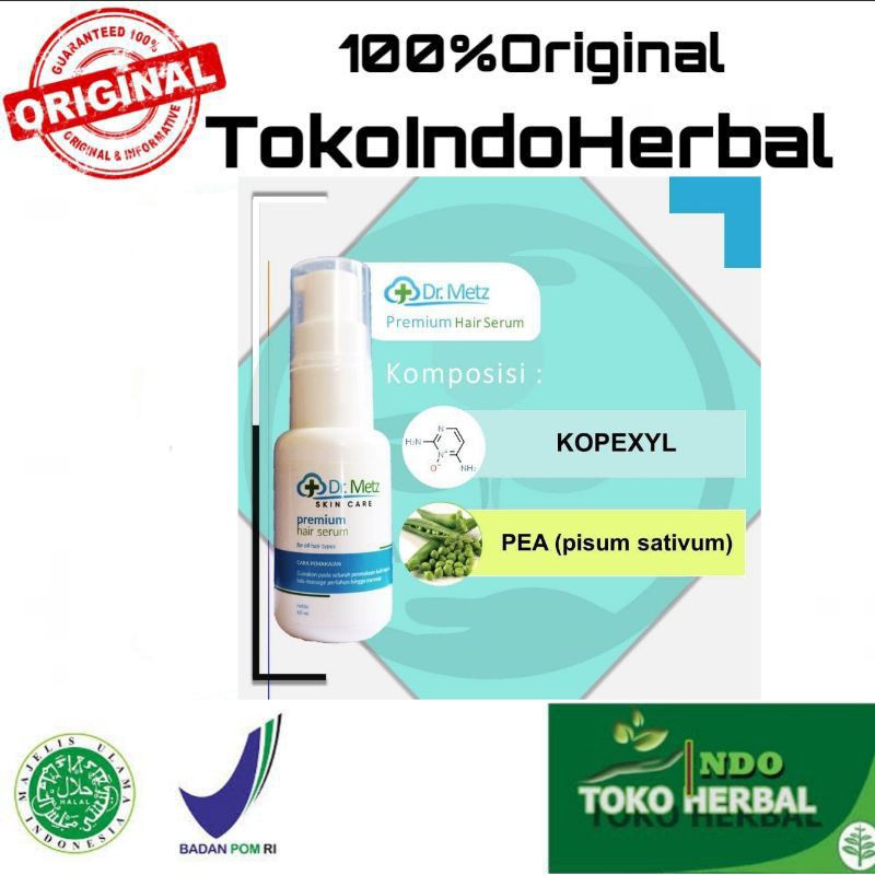 Dr. Metz Premium Hair Serum Obat Herbal Mengatasi Uban, Kebotakan dan Rambut Rontok