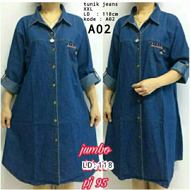 jeans tunik jumbo