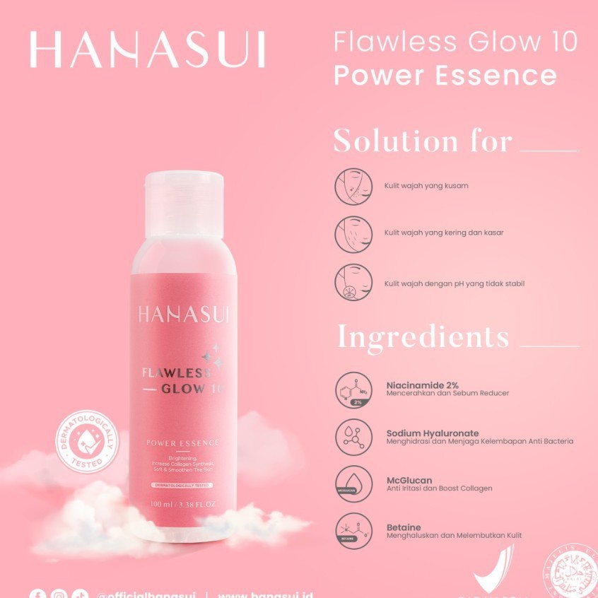 HANASUI Paket Perawatan Wajah Flowless Glow 10 Series 4 in 1 Original