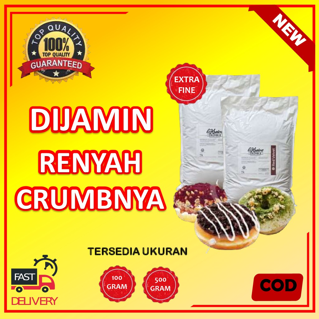 

Toping Donat Crumble La Kreiva Topping Kue Murah Aneka Rasa 100 Gr Premium Quality Terlaris
