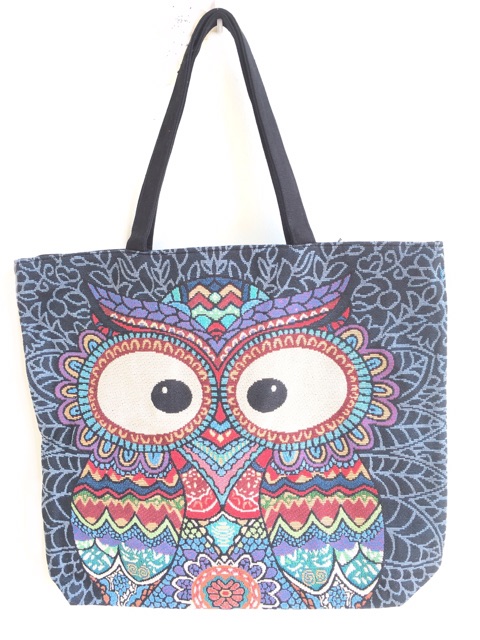 Tas tote bags kanvas thailand import night owl series