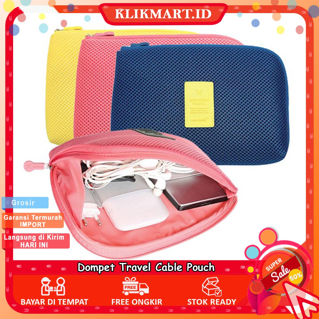 Km-137 Dompet travel pouch / Organizer cable pouch travel