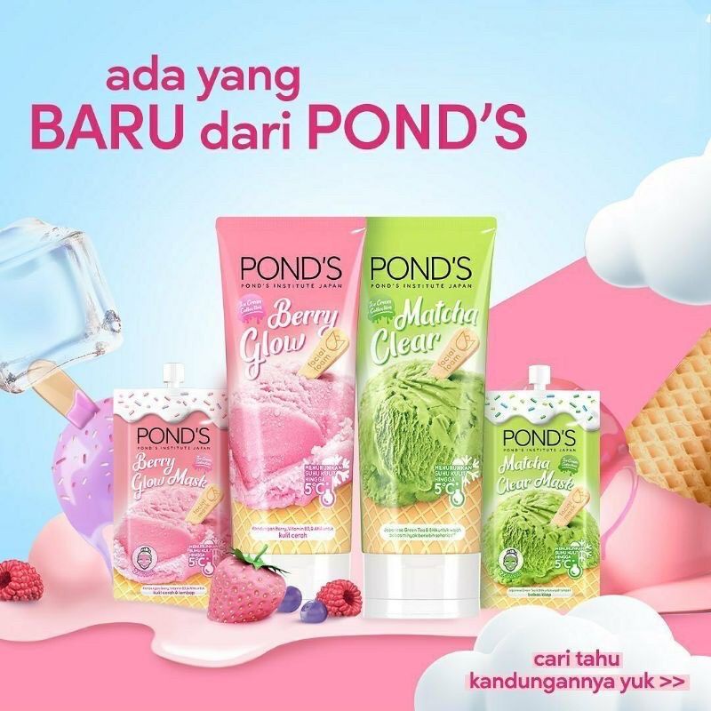 Ponds Matcha Clear &amp; Berry Glow 90gr